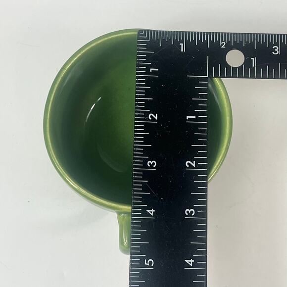 4 Bauer Los Angeles Pottery Coffee Mugs Green Vtg 60s Replacement Ceramic Glazed - Picture 5 of 5
